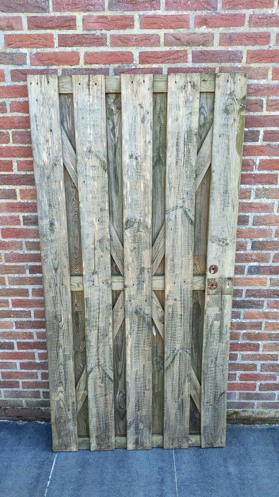 Gratis: tuindeur 90x180cm incl.klink, Ophalen, Minder dan 3 meter, Hout, 1 tot 2 meter