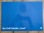 Volkswagen Golf 1 cabriolet "Coast" folder, Ophalen of Verzenden, Zo goed als nieuw, Volkswagen