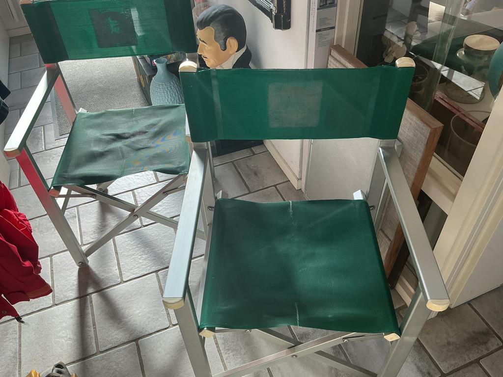 2x Opvouwbare Campingstoelen - Groen, Ophalen of Verzenden, Gebruikt, Campingstoel