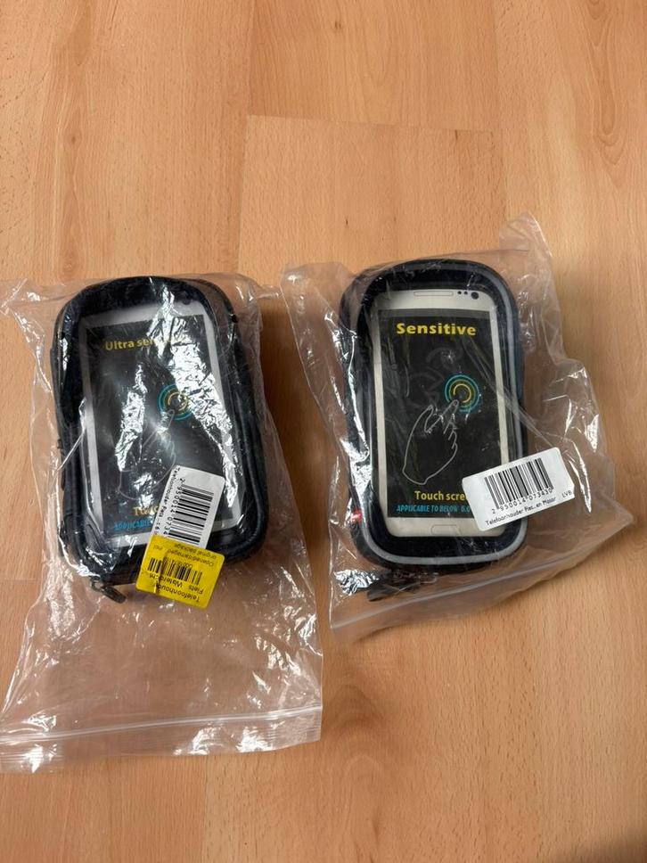 2xTelefoonhouder voor fiets - Waterdicht en Touchscreen, Telecommunicatie, Mobiele telefoons | Toebehoren en Onderdelen, Nieuw