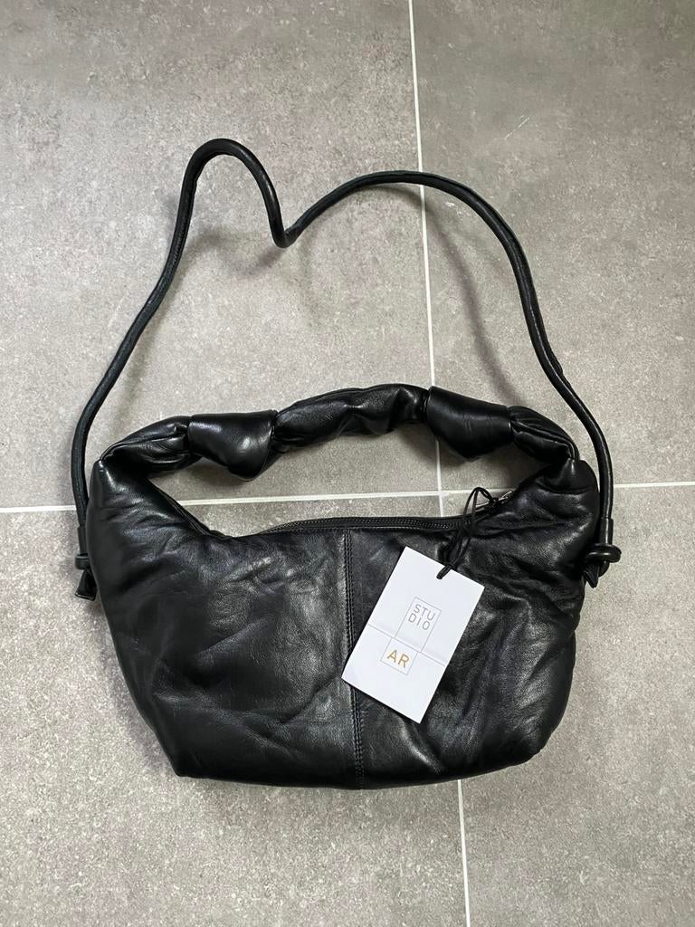 Studio AR - Yana zwarte leren tas - nieuw, Ophalen of Verzenden, Nieuw, Zwart, Leer