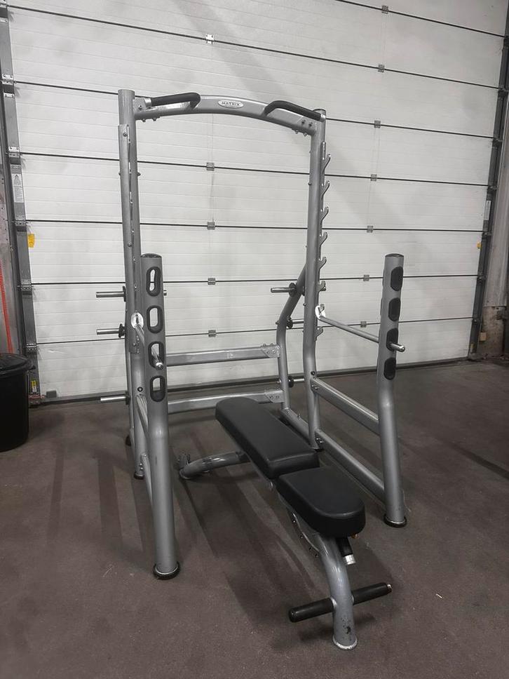 Matrix Power Rack / Squatrek met Verstelbare Bankje, Sport en Fitness, Fitnessmaterialen, Gebruikt, Overige typen, Ophalen