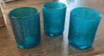 3 glaasjes voor waxine lichtje, Ophalen of Verzenden, Zo goed als nieuw, Overige materialen, Minder dan 25 cm