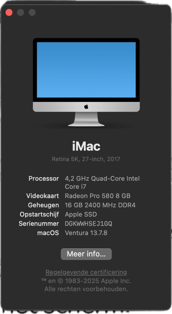 iMac 27" I7, Computers en Software, Apple Desktops, Ophalen, Gebruikt, SSD, IMac
