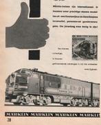 Retro reclame 1961 Märklin modeltrein trein Santa Fe, Verzenden, Overige typen