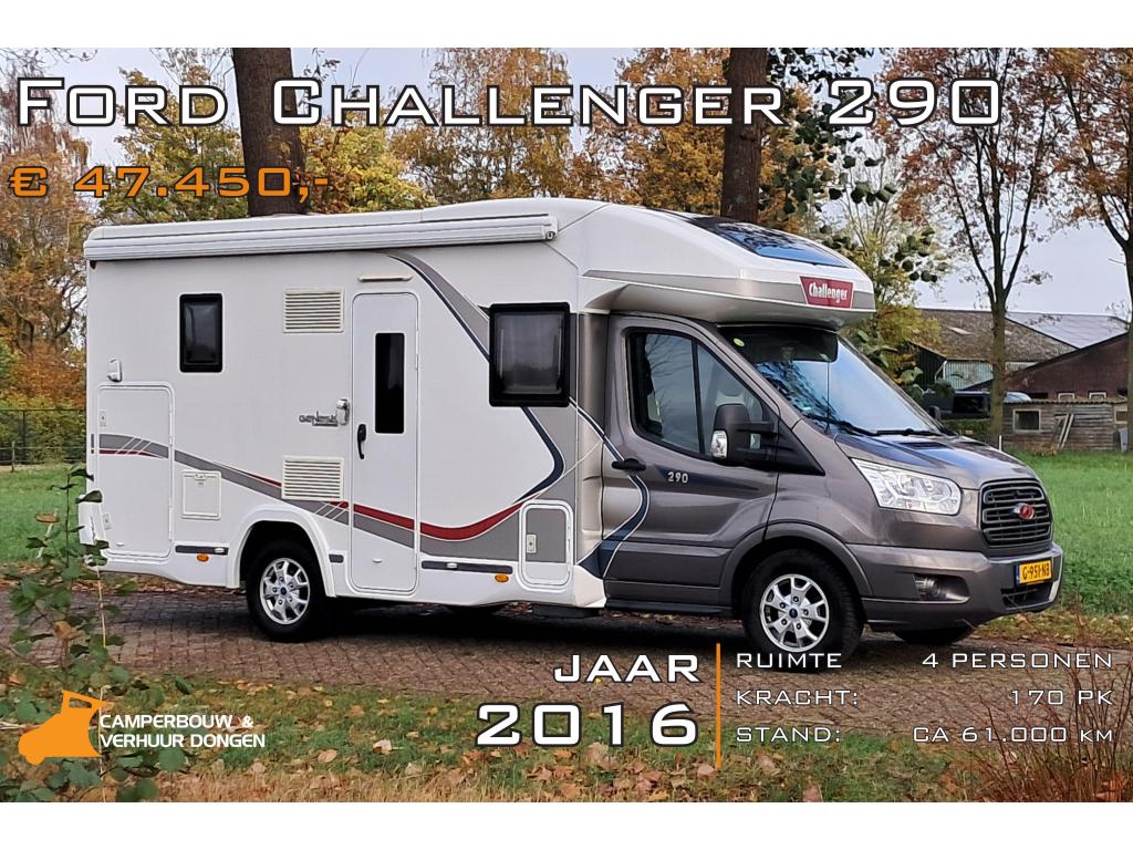 Ford Challenger Genesis 290 Special Edition halfintergraal, Caravans en Kamperen, Campers, Koelkast, Contact@challenger.tm.fr