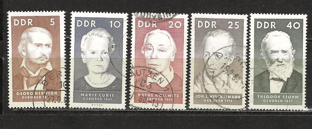 DDR 1293-1297, Ophalen of Verzenden, DDR, Gestempeld