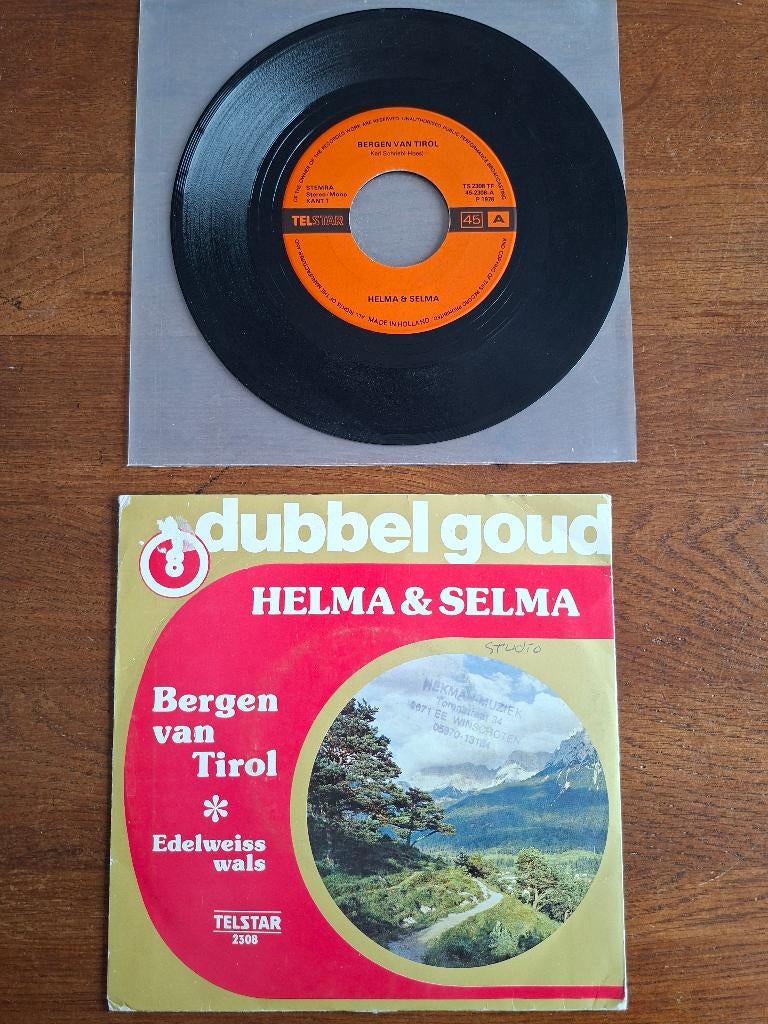 Dubbelgoud 8 Helma & Selma, Cd's en Dvd's, Vinyl | Nederlandstalig, 7 inch, Ophalen of Verzenden, Levenslied of Smartlap, 1970 - 1979