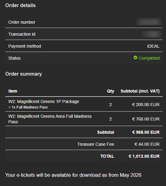 1x Tomorrowland W2 - Magnificent Greens Ticket (Weekend 2), Tickets en Kaartjes, Eén persoon