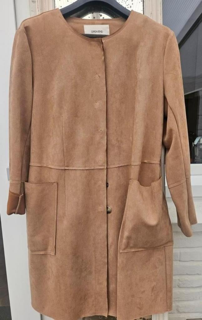 Open End suède look jas., Verzenden, Beige, Nieuw, Maat 42/44 (L)