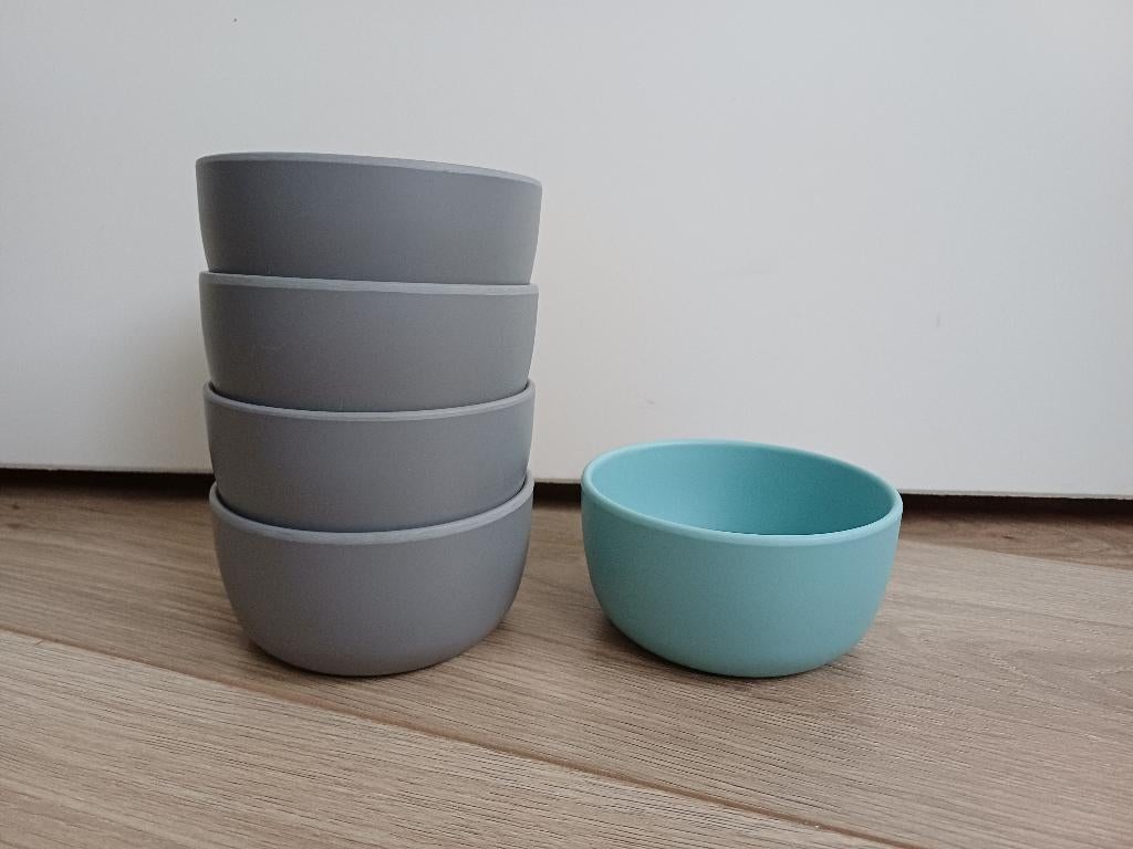 Royal VKB schaaltjes, diameter 10cm, grijs/mint, 10x, Huis en Inrichting, Keuken | Servies, Zo goed als nieuw, Schaal of Schalen