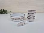 Snackset bruisglazuur. Vintage aardewerk pindaset., Ophalen of Verzenden, ., ., .