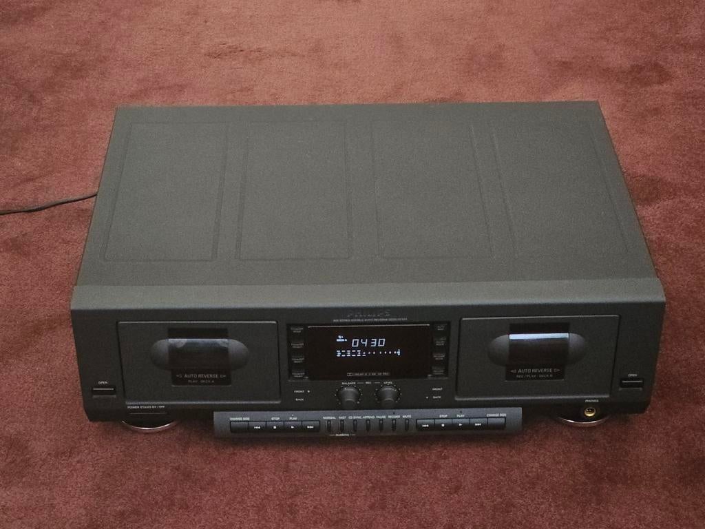 Philips cassettedeck FC-931 autoreverse i.z.g.st., Audio, Tv en Foto, Ophalen of Verzenden, Dubbel, Philips, Tiptoetsen