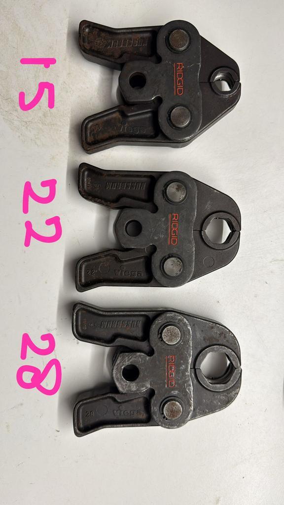 Ridgid Viega persbekken 15 22 28 !, Doe-het-zelf en Verbouw, Gereedschap | Machine-onderdelen en Toebehoren, Gebruikt, Ophalen of Verzenden