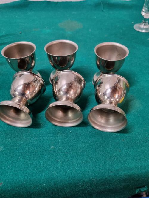 eierdoppen rvs zes stuks, Ophalen of Verzenden