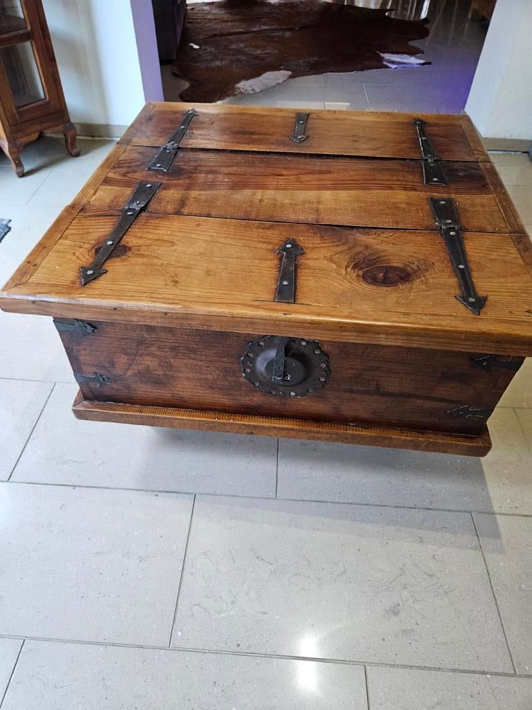 Mexicaanse dekenkist  van 88x88 cm, Huis en Inrichting, Tafels | Salontafels, Ophalen, 50 tot 100 cm, Mexicaanse, Vierkant