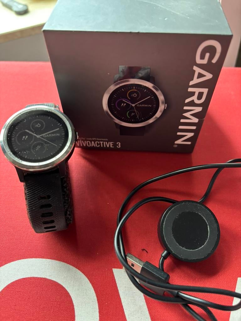 Garmin vivoactive3 smartwatch, Sieraden, Tassen en Uiterlijk, Smartwatches, Zwart, Garmin, Conditie, Ophalen of Verzenden