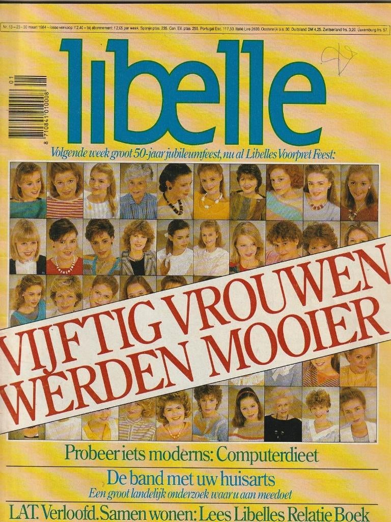 Vintage Libelle 1984 n.13 haarstijlen recepten & mode, Verzenden, 1980 tot heden, Nederland, Tijdschrift