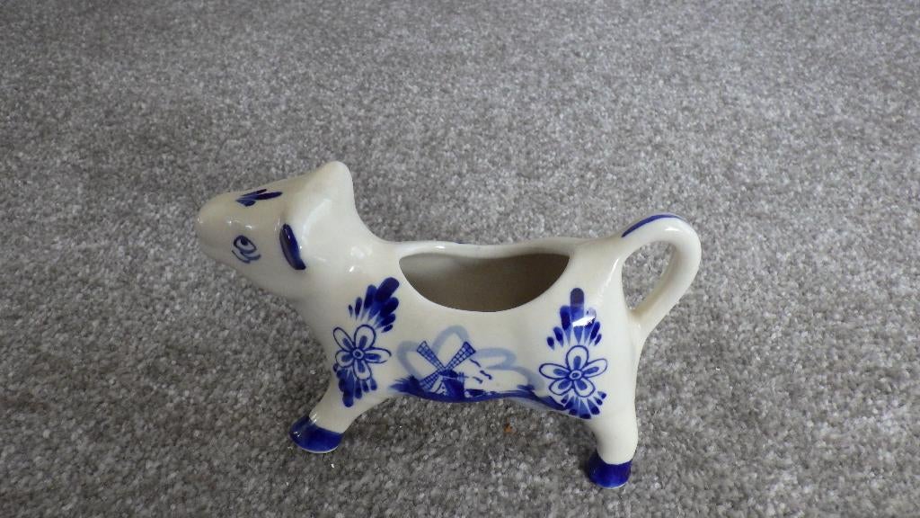 mooie delfsblauwe retro koe als melkkannetje, Verzamelen, Ophalen of Verzenden, Overige typen