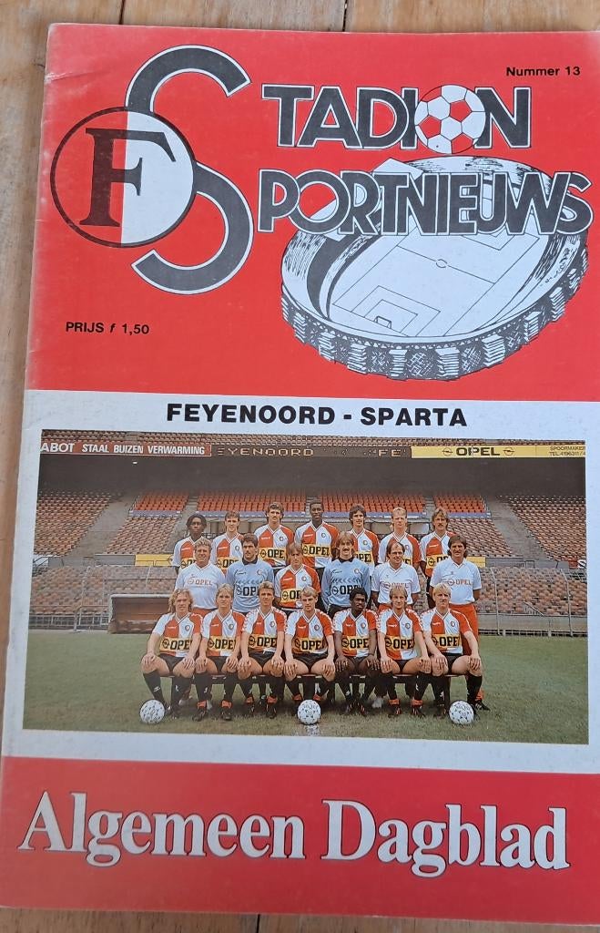Feyenoord - Sparta 1987/1988, Ophalen of Verzenden, Zo goed als nieuw, Feyenoord, Boek of Tijdschrift