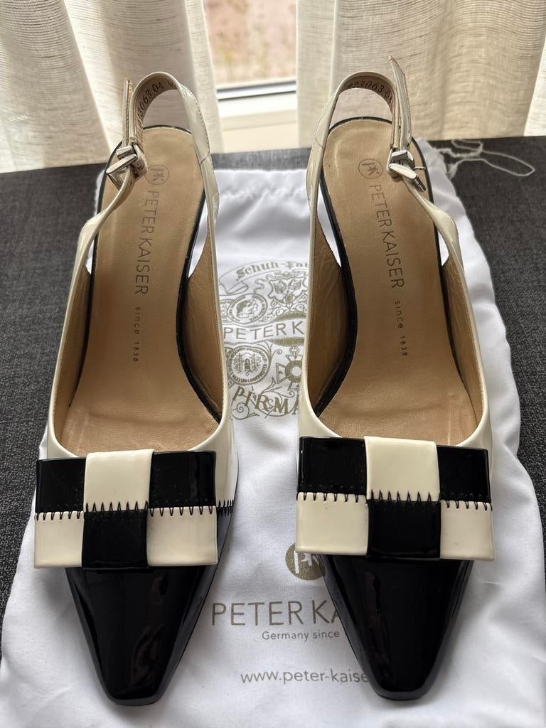 Peter Kaiser Pumps Zwart/Wit Maat 37, Ophalen of Verzenden, Zo goed als nieuw, Zwart, Pumps