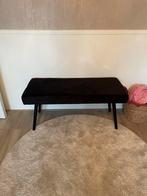 Mooi zwart velvet bankje 97x40cm, Ophalen, Minder dan 50 cm, Zo goed als nieuw, 75 tot 100 cm