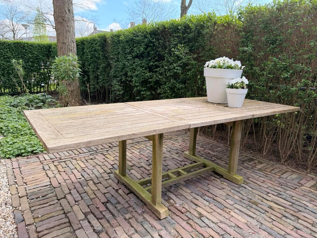 Gloster teakhouten tuintafel – uitschuifbaar (180/240 cm), Ophalen, Gebruikt, Rechthoekig, Teakhout