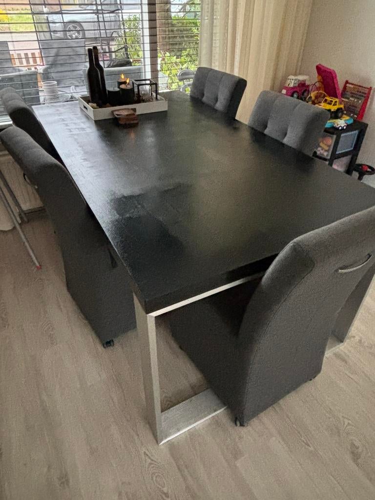 Eetkamer stoelen Gratis, Ophalen of Verzenden, Zo goed als nieuw, Rechthoekig, 50 tot 100 cm