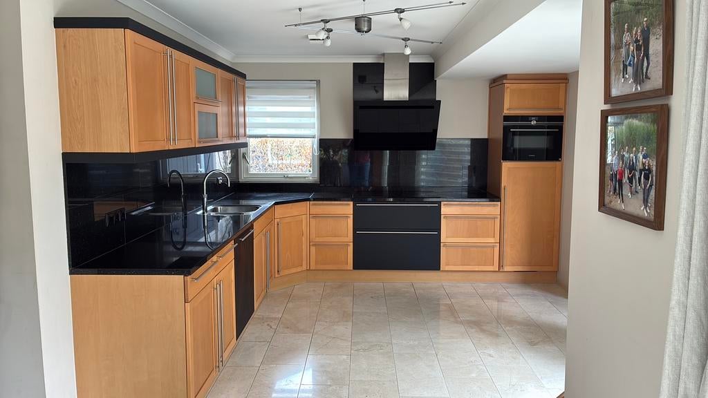 Keuken incl. Siemens Inductieplaat en granieten aanrechtblad, Huis en Inrichting, Keuken | Complete keukens, Gebruikt, Hoekkeuken