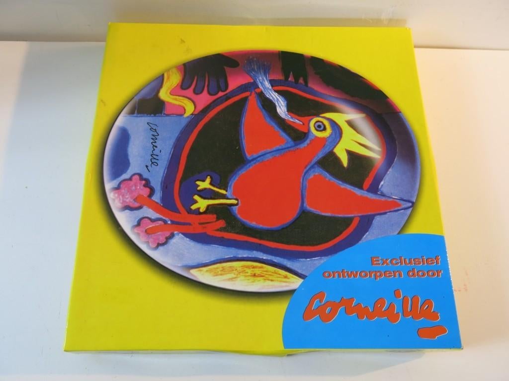 Keramieken kunstbord Vuurvogel Corneille, Antiek en Kunst, Ophalen of Verzenden