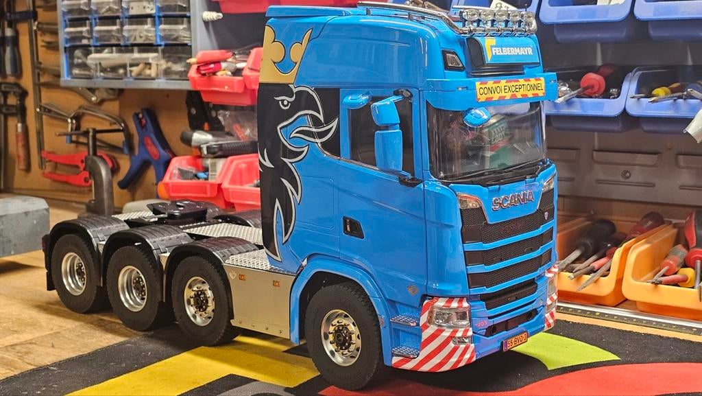 Scania 8x8 Heavy Hauling Full metal scale club, Schaal 1:14, Zo goed als nieuw, Auto onroad, RTR (Ready to Run)