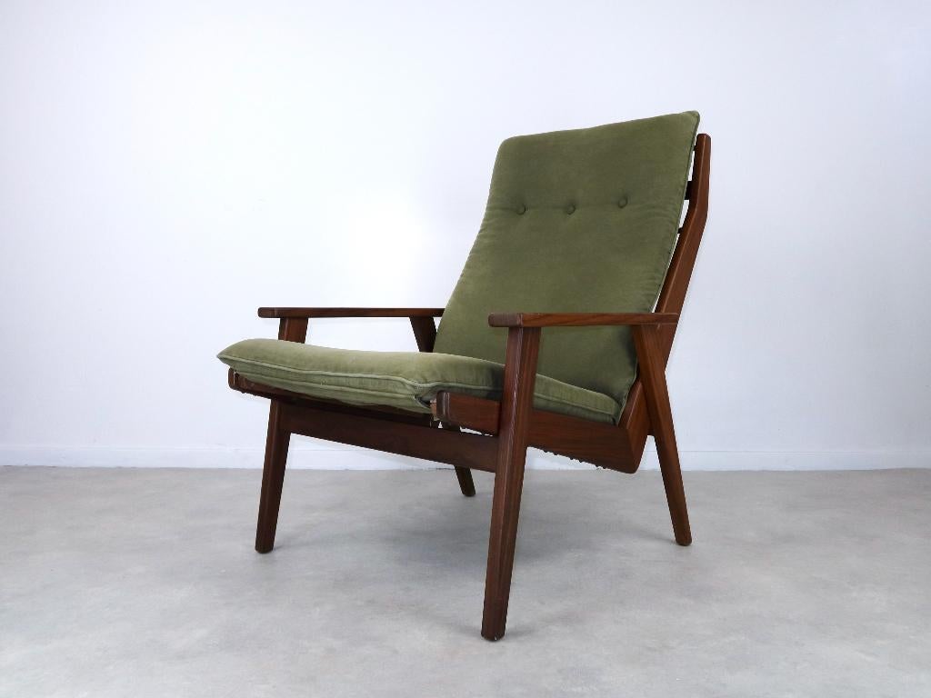 fauteuil 1611 Rob Parry mosgroene bekleding 50s 60s, Huis en Inrichting, Fauteuils, Ophalen, Gebruikt, -, -