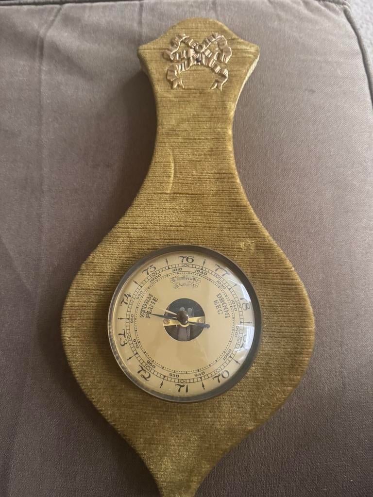 Oude Barometer met strik, Audio, Tv en Foto, Weerstations en Barometers, Ophalen of Verzenden, Zo goed als nieuw