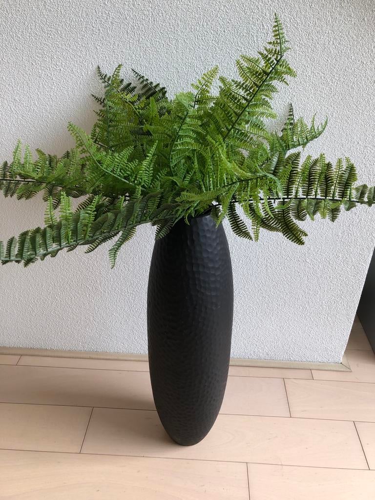 Houten zwarte vaas 60 cm., Huis en Inrichting, Woonaccessoires | Vazen, Ophalen, Overige materialen, Gebruikt, 50 tot 75 cm