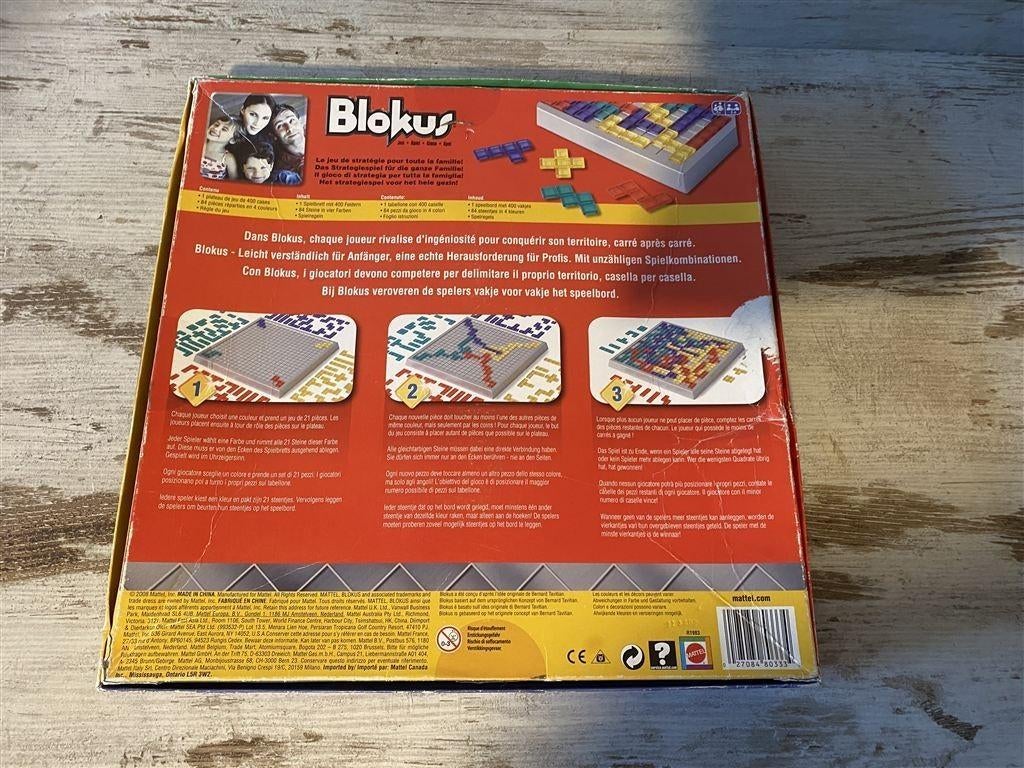 Blokus grote vierkante doos Mattel [s633], Verzenden, Zo goed als nieuw