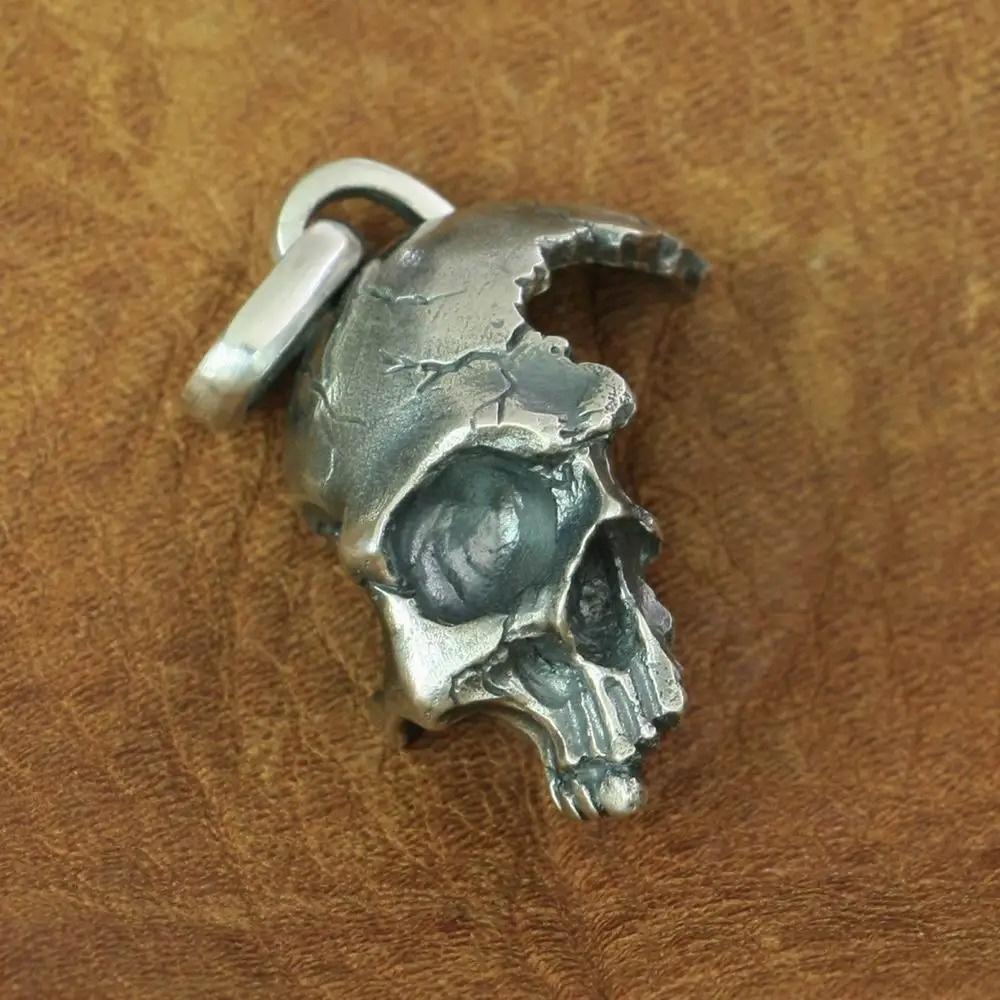 Gebroken Half Gezicht Schedel Hanger - 925 zilver, My Name Is Nobody, Overige voorstellingen, Verzenden, Nieuw