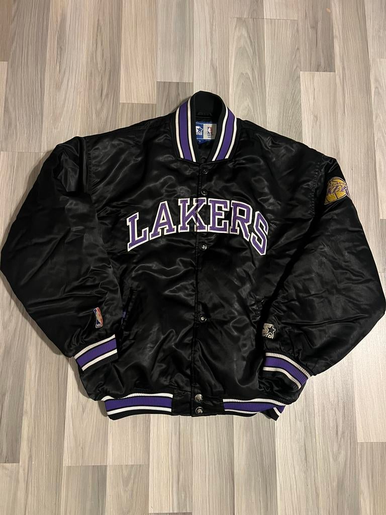 Starter Los Angeles Lakers baseball jack XL, Ophalen of Verzenden, Zo goed als nieuw, Maat 56/58 (XL), Zwart