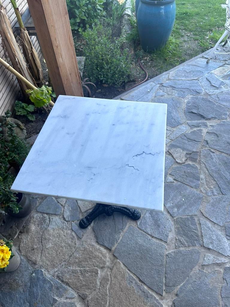 Bistrotafel, Tuin en Terras, Tuintafels, Ophalen of Verzenden, Zo goed als nieuw, Rond, Metaal