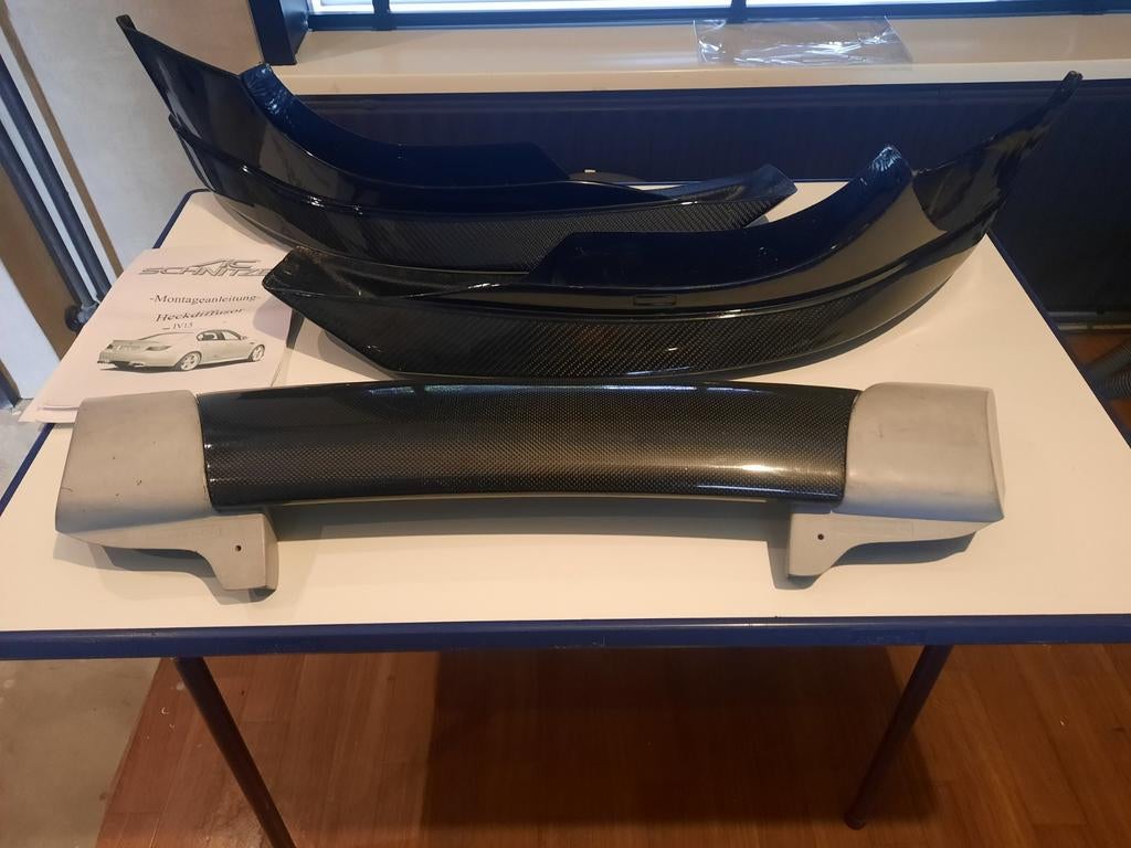 BMW E60 E61 M5 AC SCHNITZER SPLITTER & DIFFUSER  CARBON, Ophalen, Voor, Nieuw, Bumper