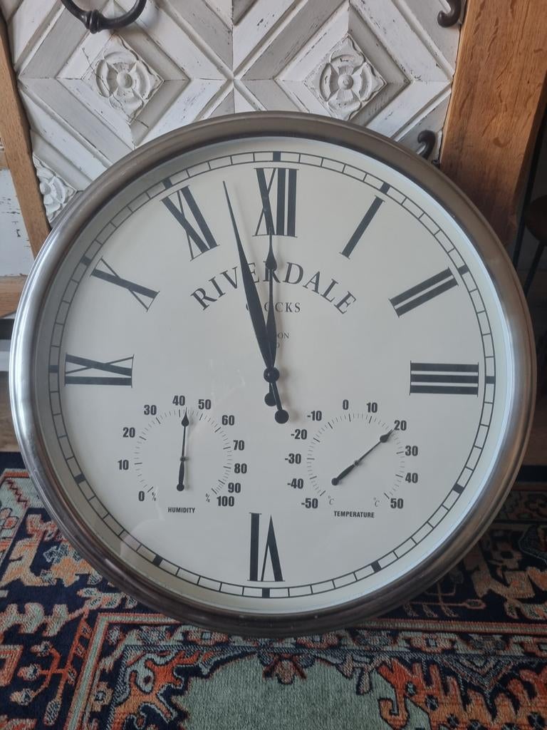 Riverdale klok doorsnede 56 cm, Huis en Inrichting, Ophalen, Gebruikt, Wandklok