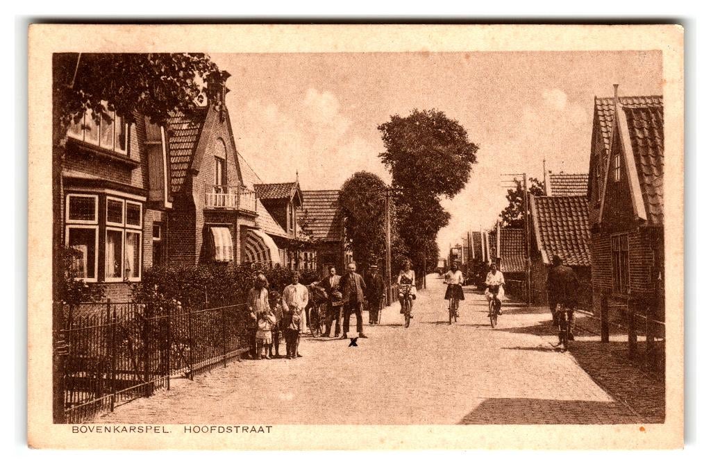 Bovenkarspel, Hoofdstraat, Verzamelen, Ansichtkaarten | Nederland, Verzenden, 1920 tot 1940, Gelopen, Noord-Holland