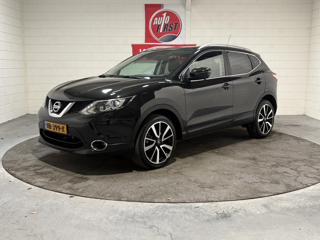 Nissan QASHQAI 1.2 Tekna NL auto, Lage km stand, Leer, Panor, Auto's, Nissan, Voorwielaandrijving, Euro 5, Gebruikt, Zwart