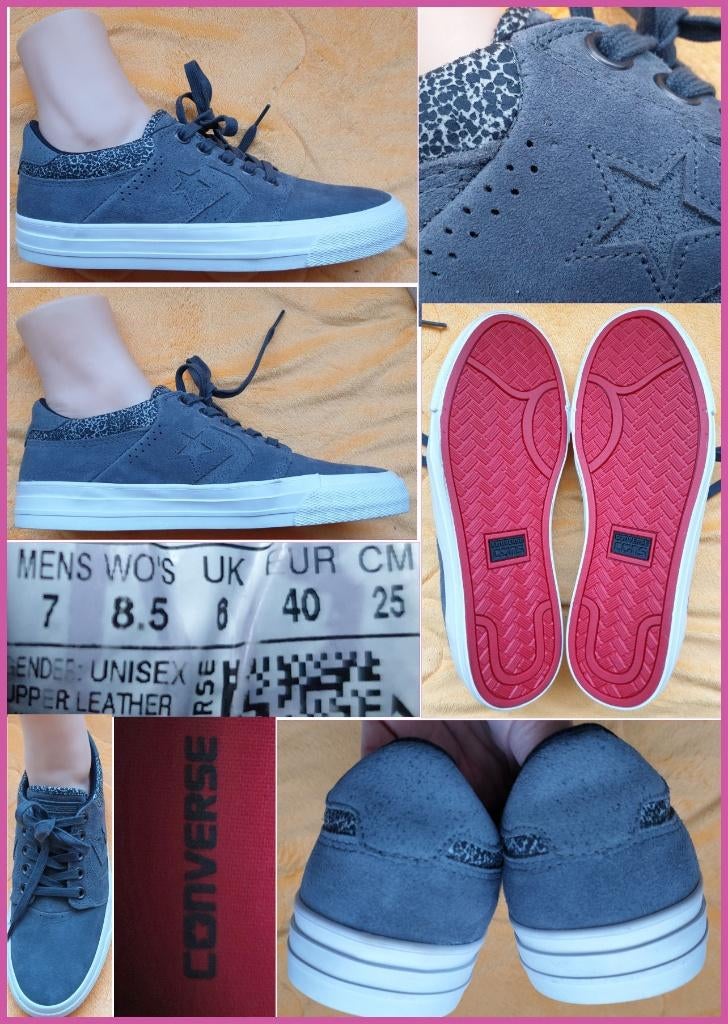 CONVERSE ALL STAR grijze suede leren gympen maat 40 nieuw, Kleding | Dames, Nieuw, Ophalen of Verzenden, Sneakers of Gympen, Converse All Stars