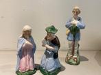 3 x vintage beeldje porselein. Jozef, Maria en herder. Kerst, Verzamelen, Ophalen, Zo goed als nieuw, Mens