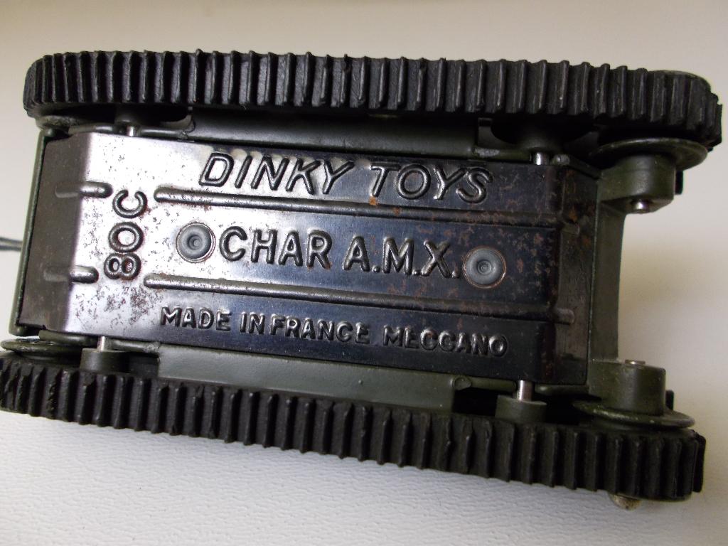 1958 Dinky Toys 80C CHAR A.M.X. TANK Igst + RUPSBANDEN (-E-), Ophalen of Verzenden, Zo goed als nieuw, Overige typen, Dinky Toys