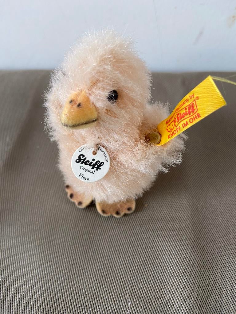 Steiff kuiken Flora, 032875, peach alpaca, Ophalen of Verzenden, Zo goed als nieuw, Stoffen beer, Steiff