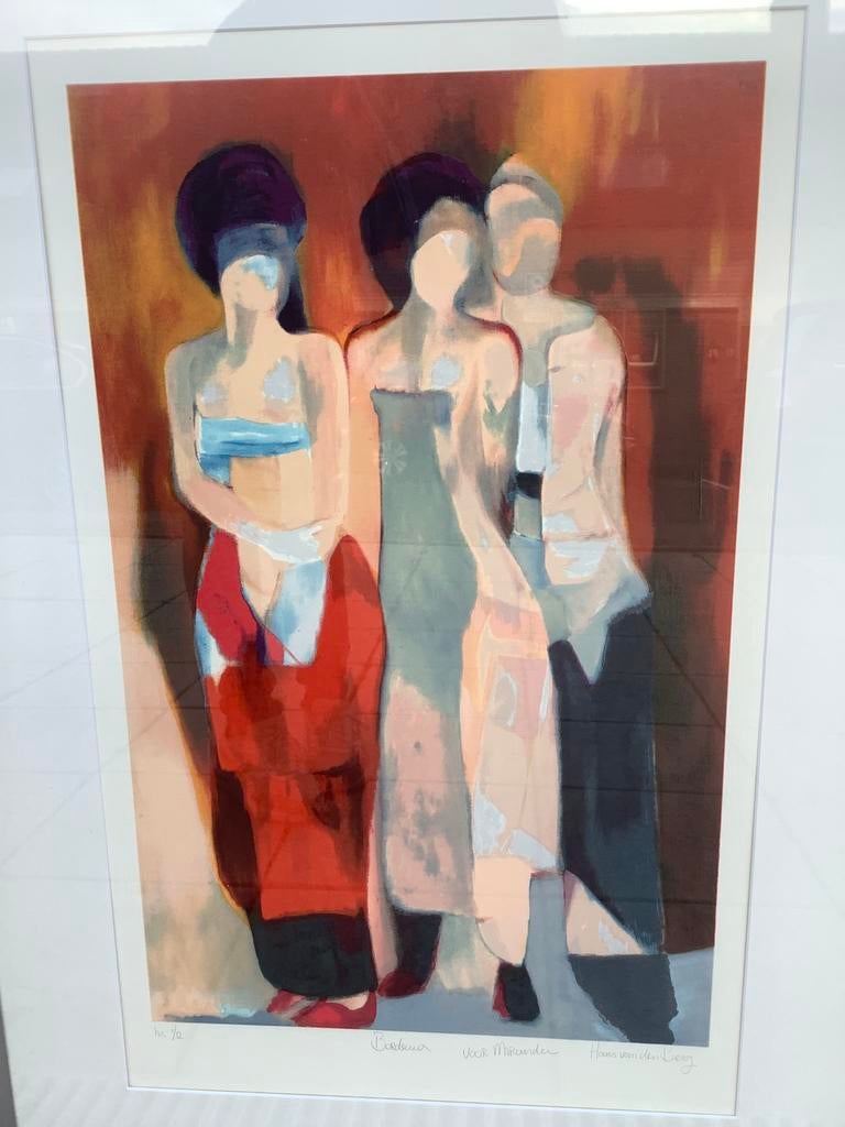 Grote lijst met modern schilderij, Ophalen