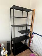 Riverdale kast zwart – industriële vakkenkast (188x85x35 cm), Ophalen of Verzenden, Zo goed als nieuw