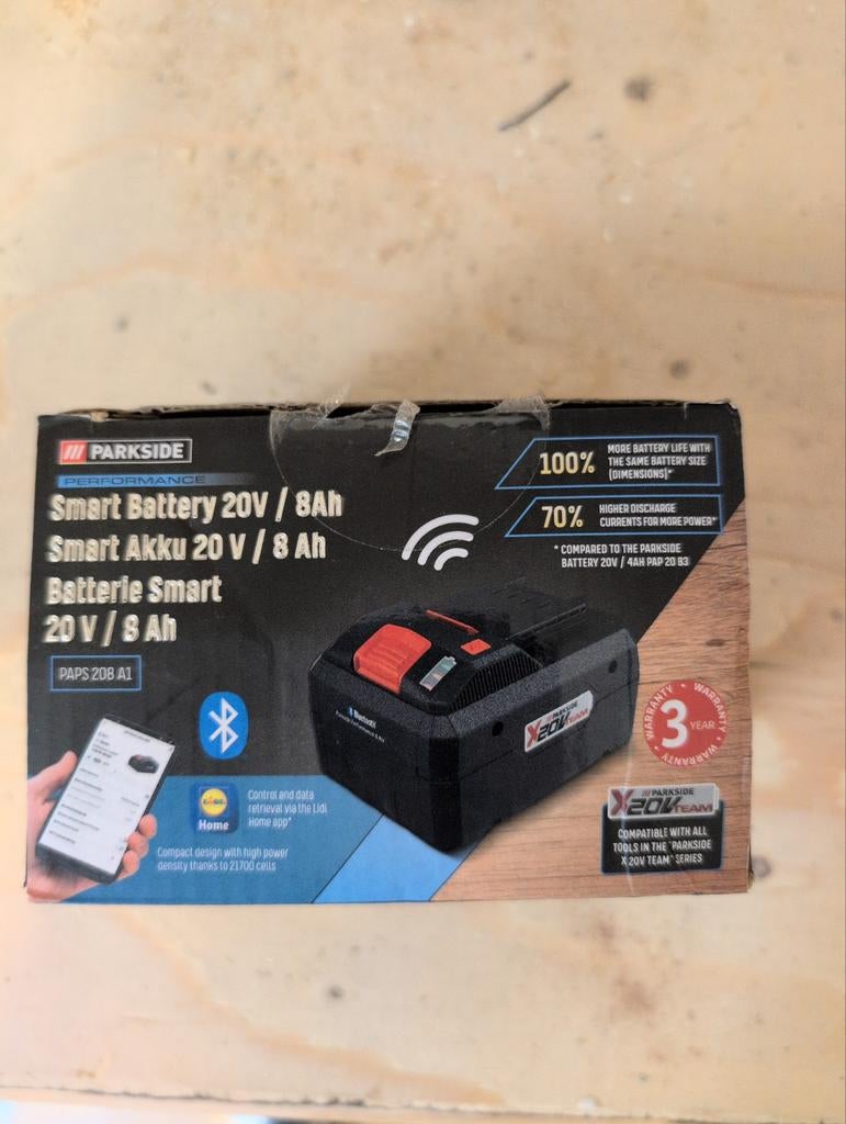 Parkside Smart Accu 20V / 8Ah, Ophalen of Verzenden, Nieuw
