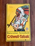 Crüwell Tabak Reclamebord - Jaren '30-'50, Ophalen of Verzenden, Gebruikt, Reclamebord